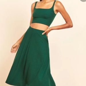 Reformation Molly Two Piece Green